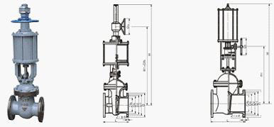 氣動閘閥(fá)結構圖